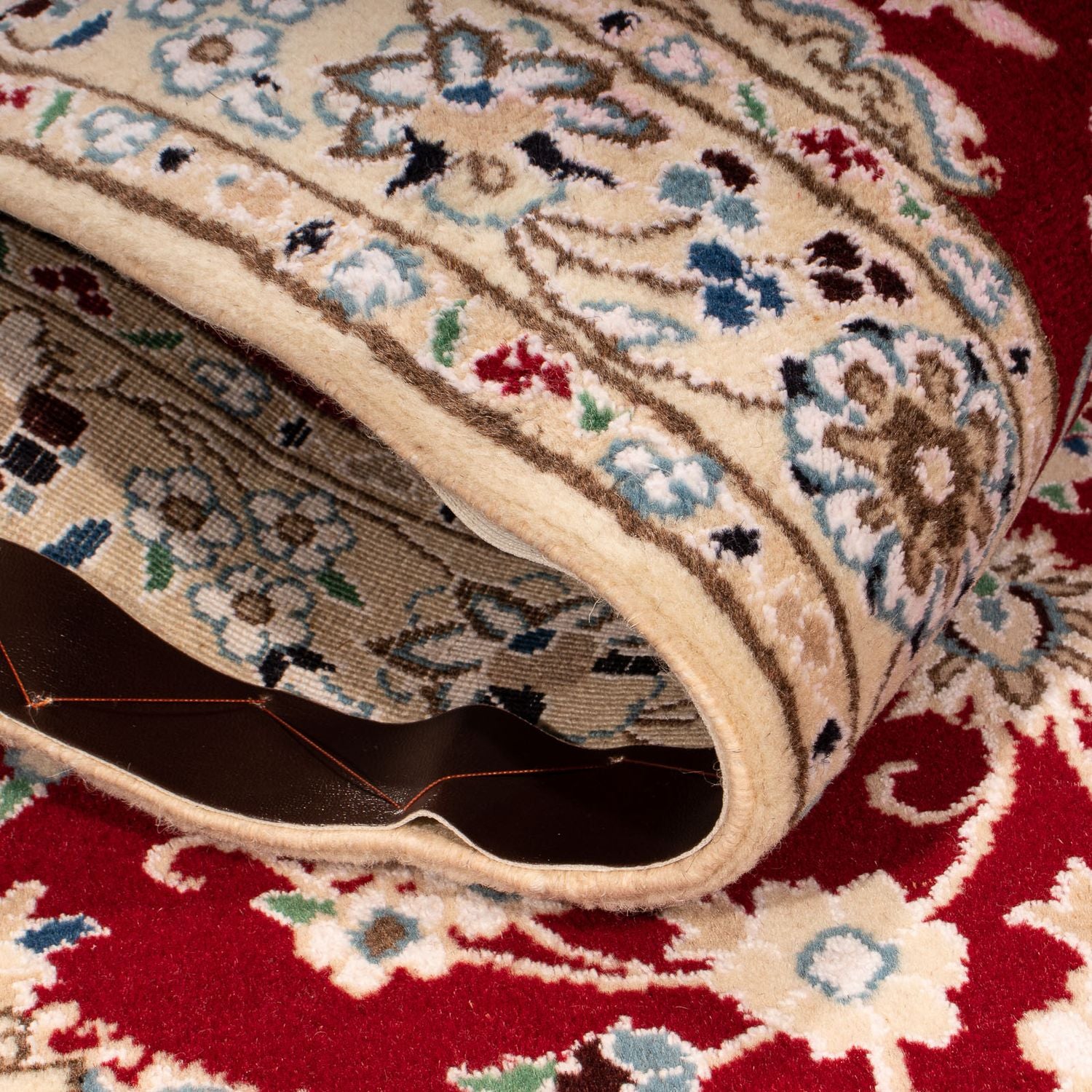 Alfombra Persa - Nain - Real - 148 x 96 cm - rojo oscuro