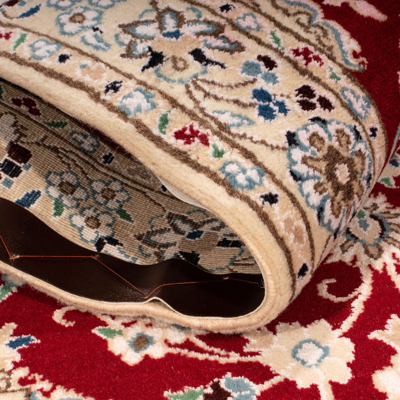 Alfombra Persa - Nain - Real - 148 x 96 cm - rojo oscuro