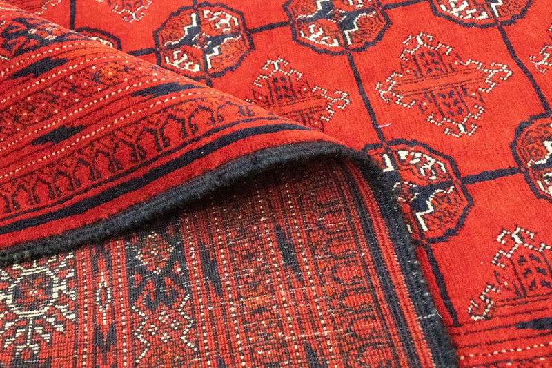 Alfombra afgana - Bukhara - 288 x 202 cm - rojo oscuro