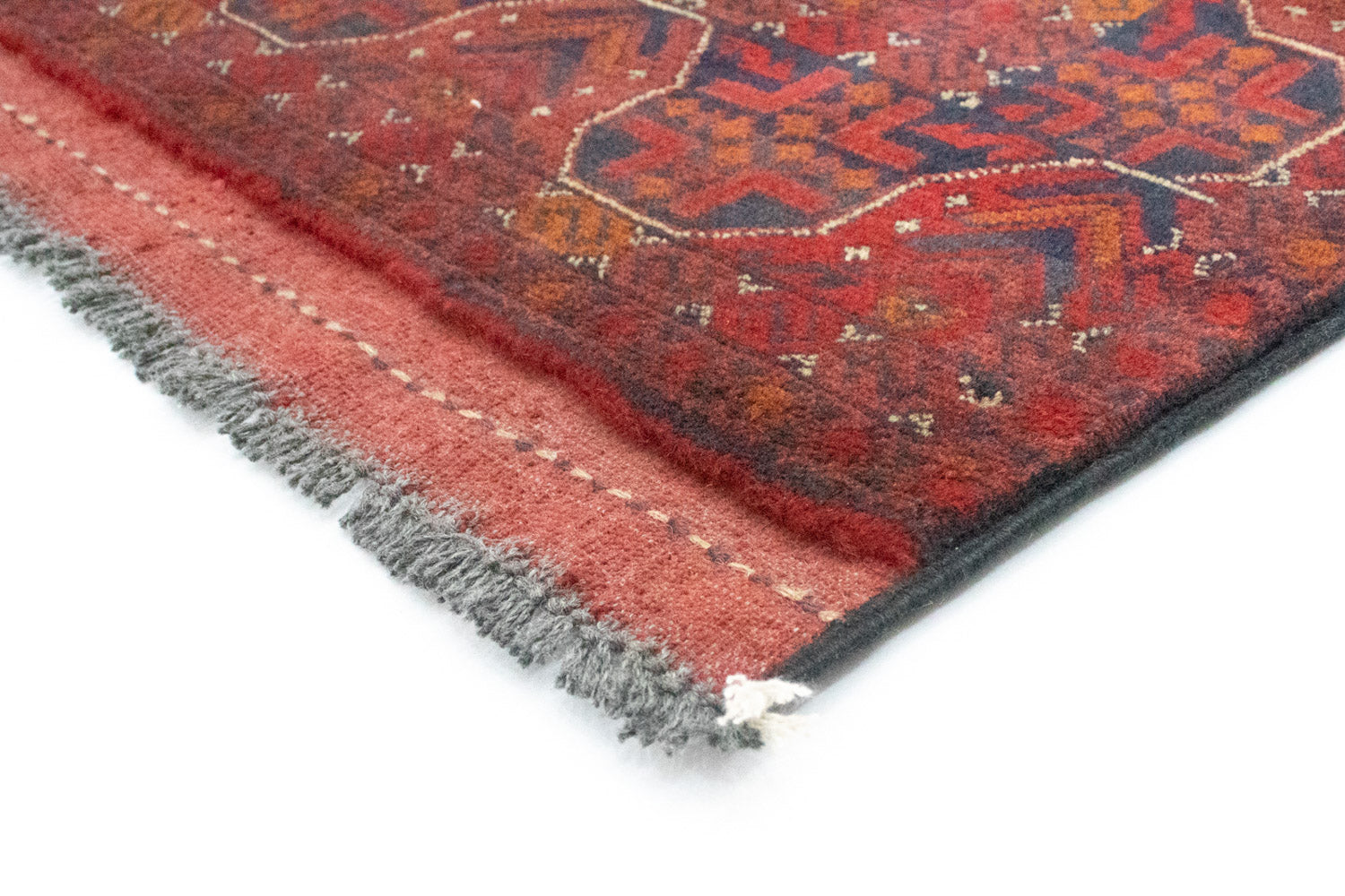 Alfombra de pasillo Alfombra afgana - Kunduz - 294 x 80 cm - rojo