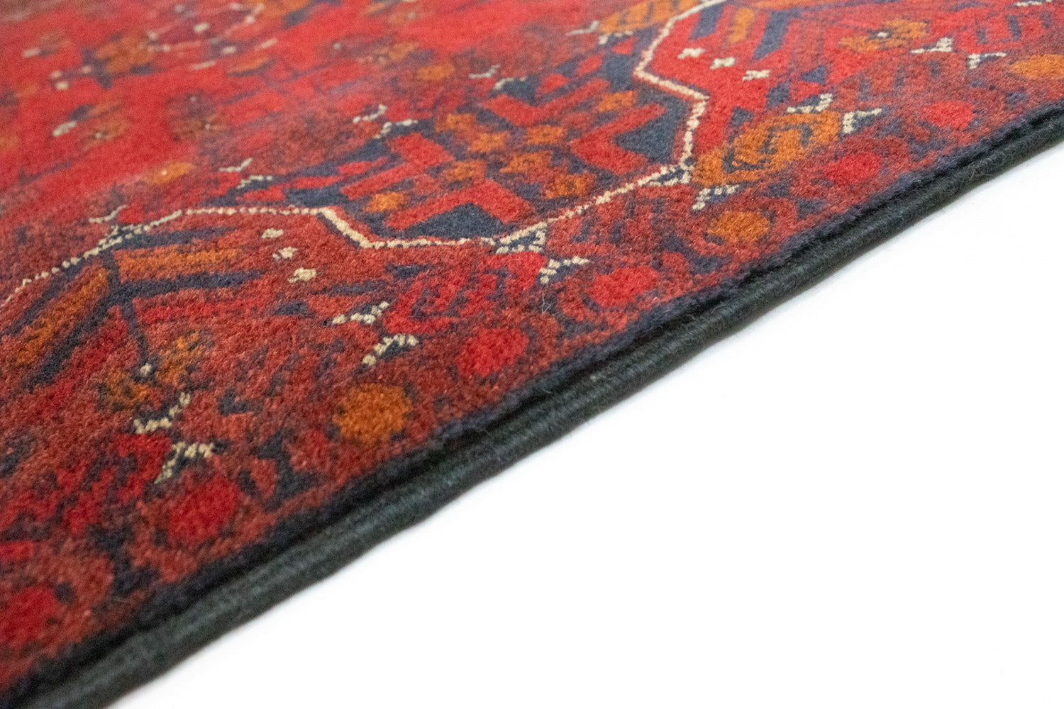 Alfombra de pasillo Alfombra afgana - Kunduz - 294 x 80 cm - rojo