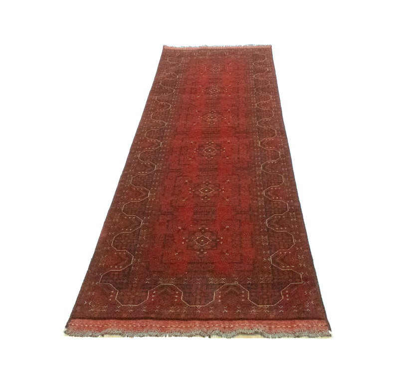 Alfombra de pasillo Alfombra afgana - Kunduz - 294 x 80 cm - rojo