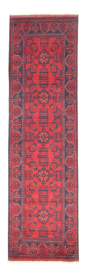 Alfombra de pasillo Alfombra afgana - Kunduz - 297 x 79 cm - rojo