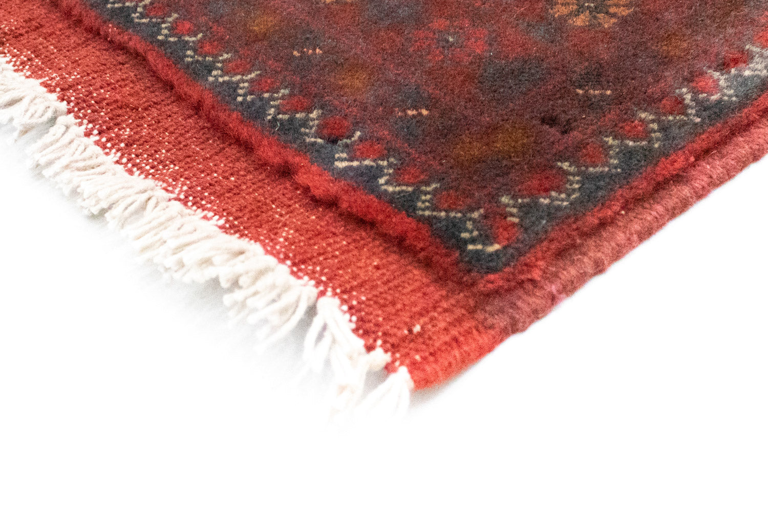 Alfombra afgana - Kunduz - 196 x 151 cm - rojo