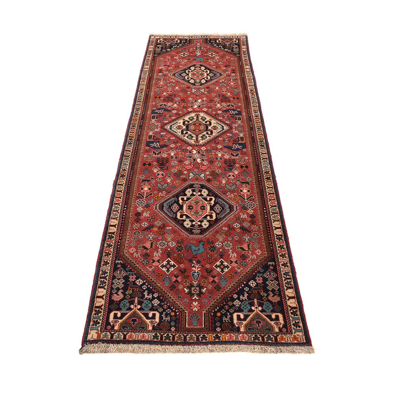 Alfombra de pasillo Alfombra Gabbeh - Persa Kashkuli - 296 x 80 cm - rojo