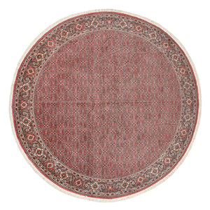 Alfombra persa - Bidjar redondo  - 300 x 300 cm - rojo claro