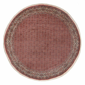 Alfombra persa - Bidjar redondo  - 300 x 300 cm - rojo burdeos