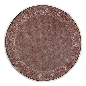 Alfombra persa - Bidjar redondo  - 300 x 300 cm - rojo oscuro