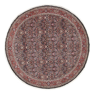 Alfombra persa - Bidjar redondo  - 300 x 300 cm - rojo oscuro