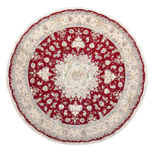 Alfombra Persa - Tabriz - Prima redondo  - 250 x 250 cm - rojo