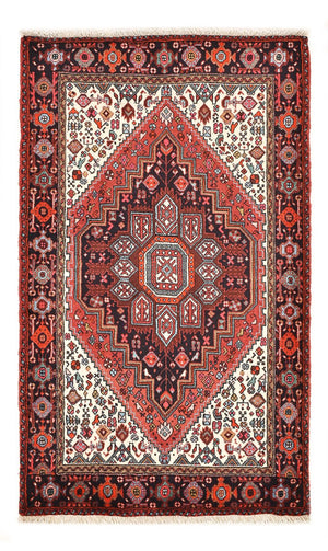 Alfombra persa - Nómada - 129 x 80 cm - rojo claro