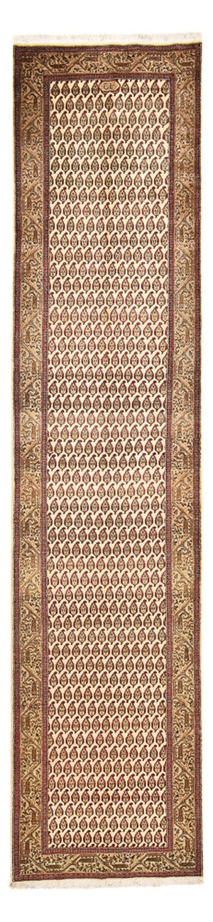 Alfombra de pasillo Alfombra Persa - Tabriz - Real - 427 x 97 cm - beige oscuro