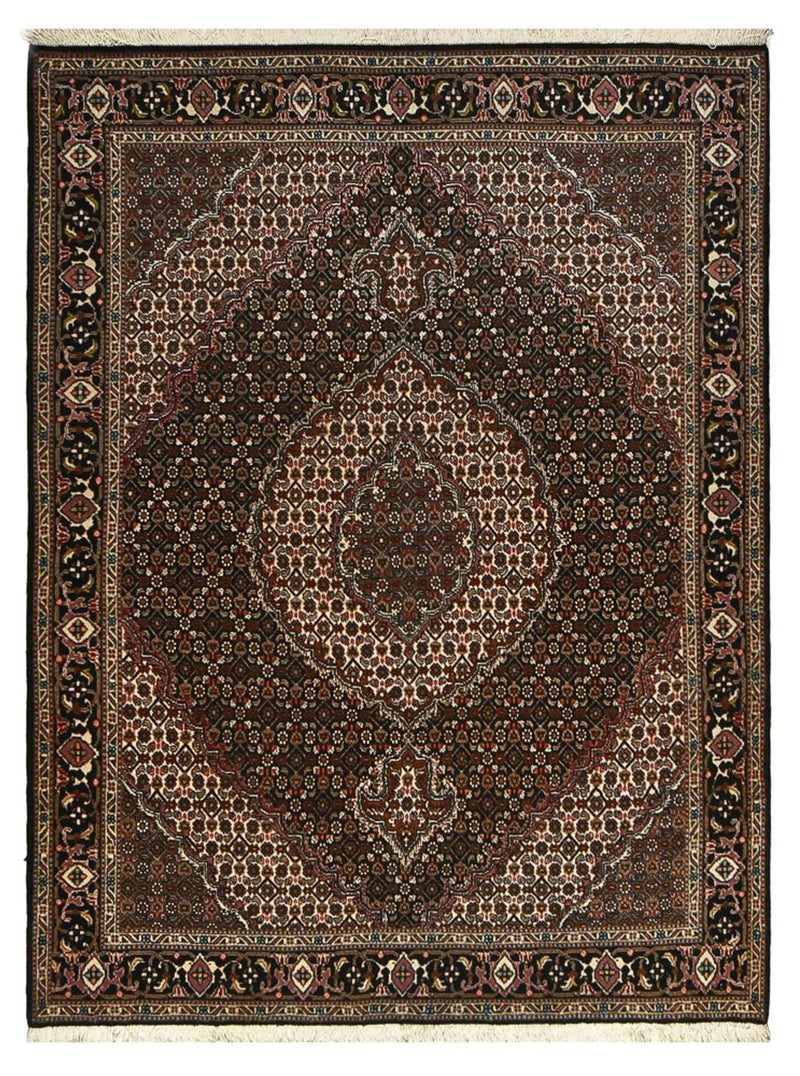 Alfombra Persa - Tabriz - Real - 200 x 153 cm - marrón oscuro