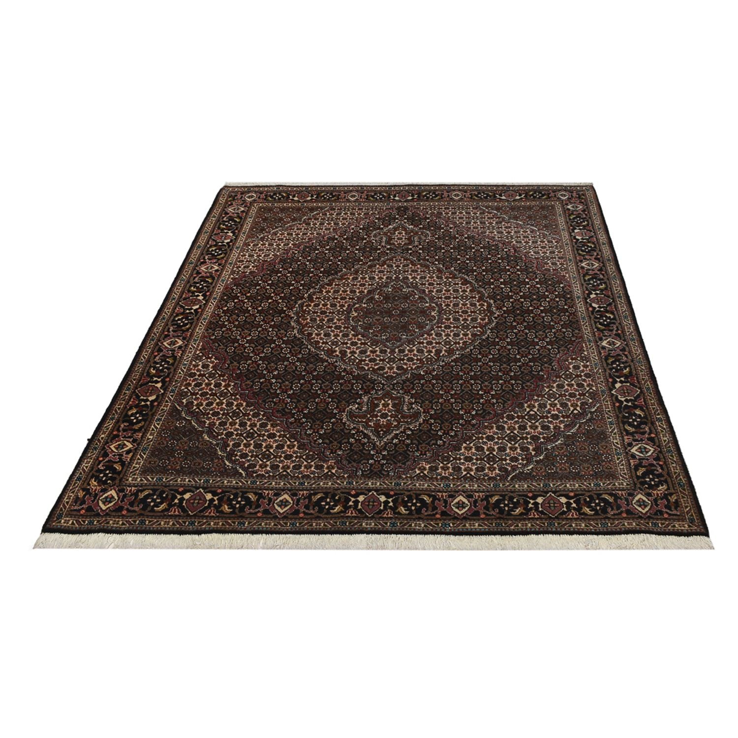 Alfombra Persa - Tabriz - Real - 200 x 153 cm - marrón oscuro