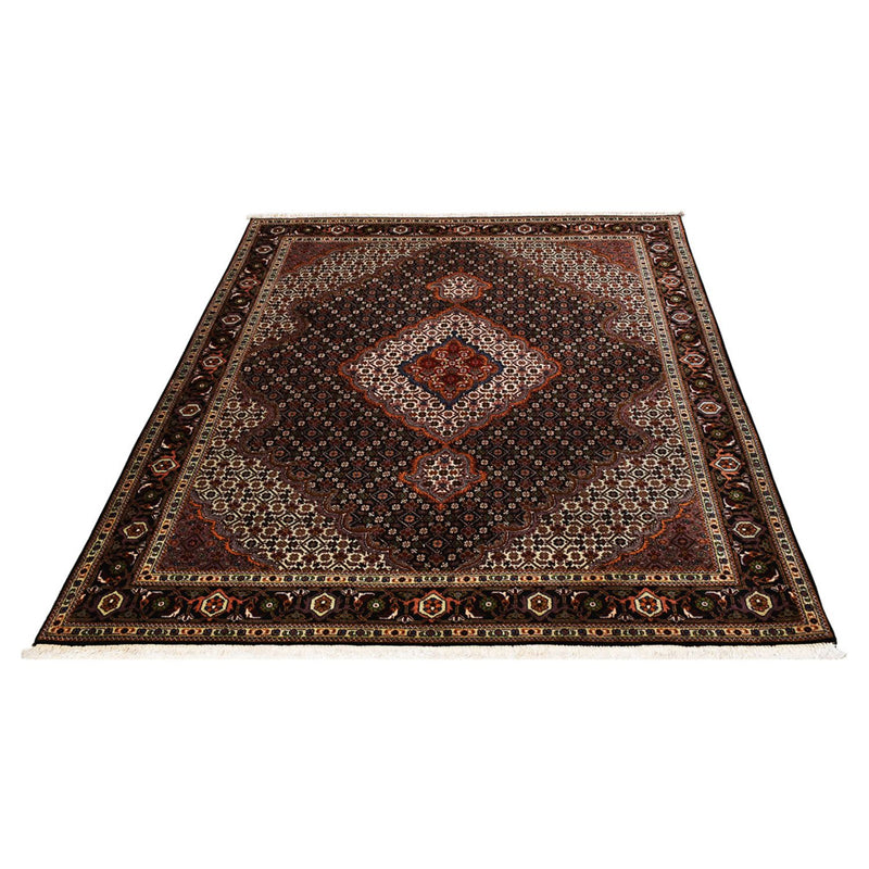 Alfombra Persa - Tabriz - Real - 204 x 152 cm - marrón oscuro