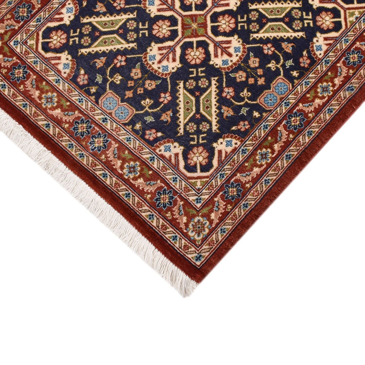 Alfombra de pasillo Alfombra Persa - Ghom - Royal - 202 x 52 cm - beige oscuro