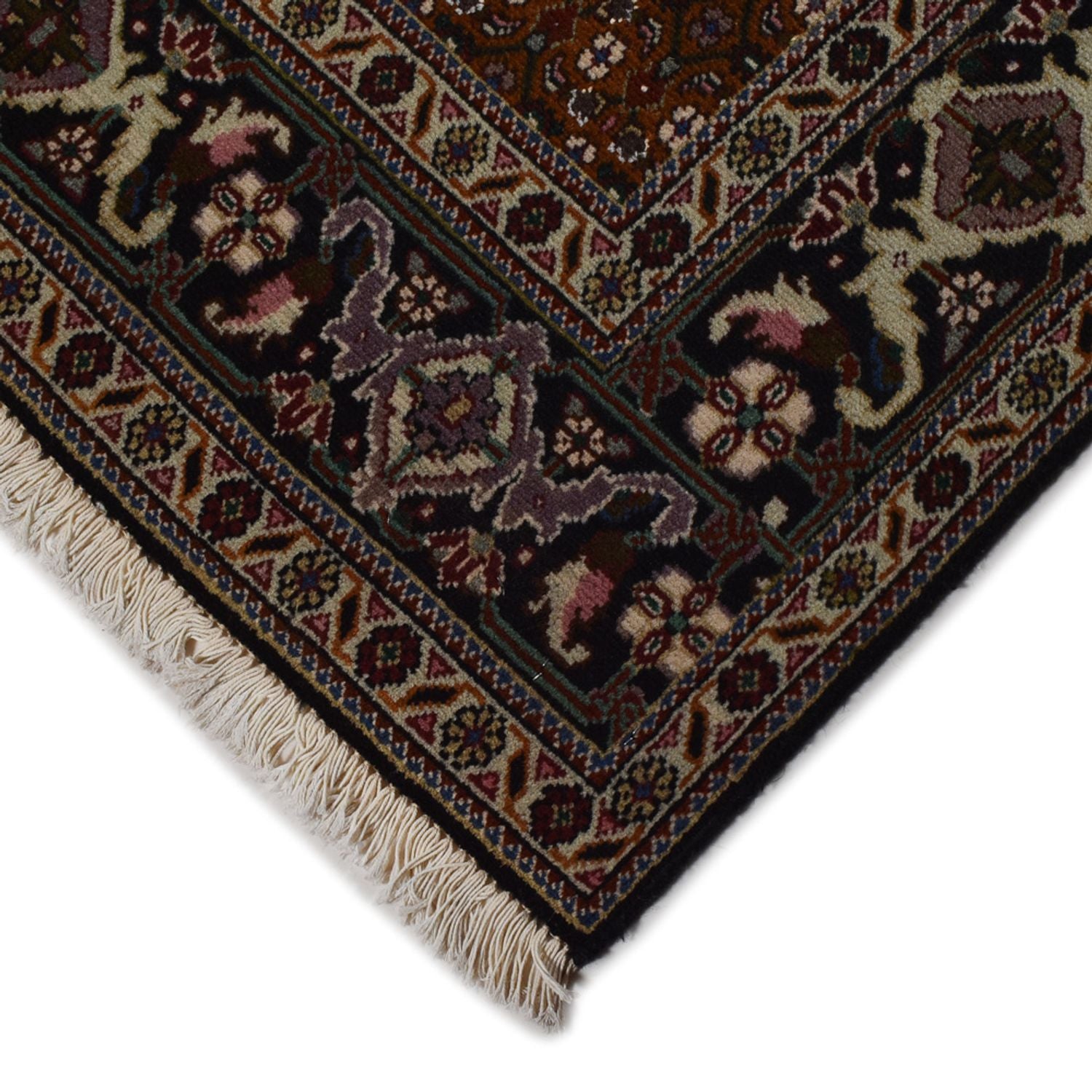 Alfombra Persa - Tabriz - Real - 198 x 148 cm - marrón oscuro
