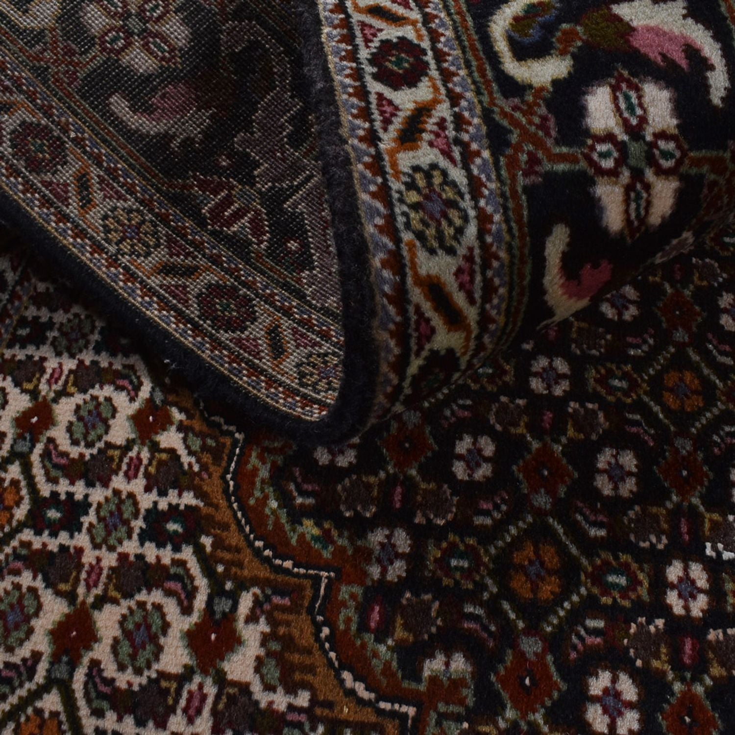 Alfombra Persa - Tabriz - Real - 198 x 148 cm - marrón oscuro