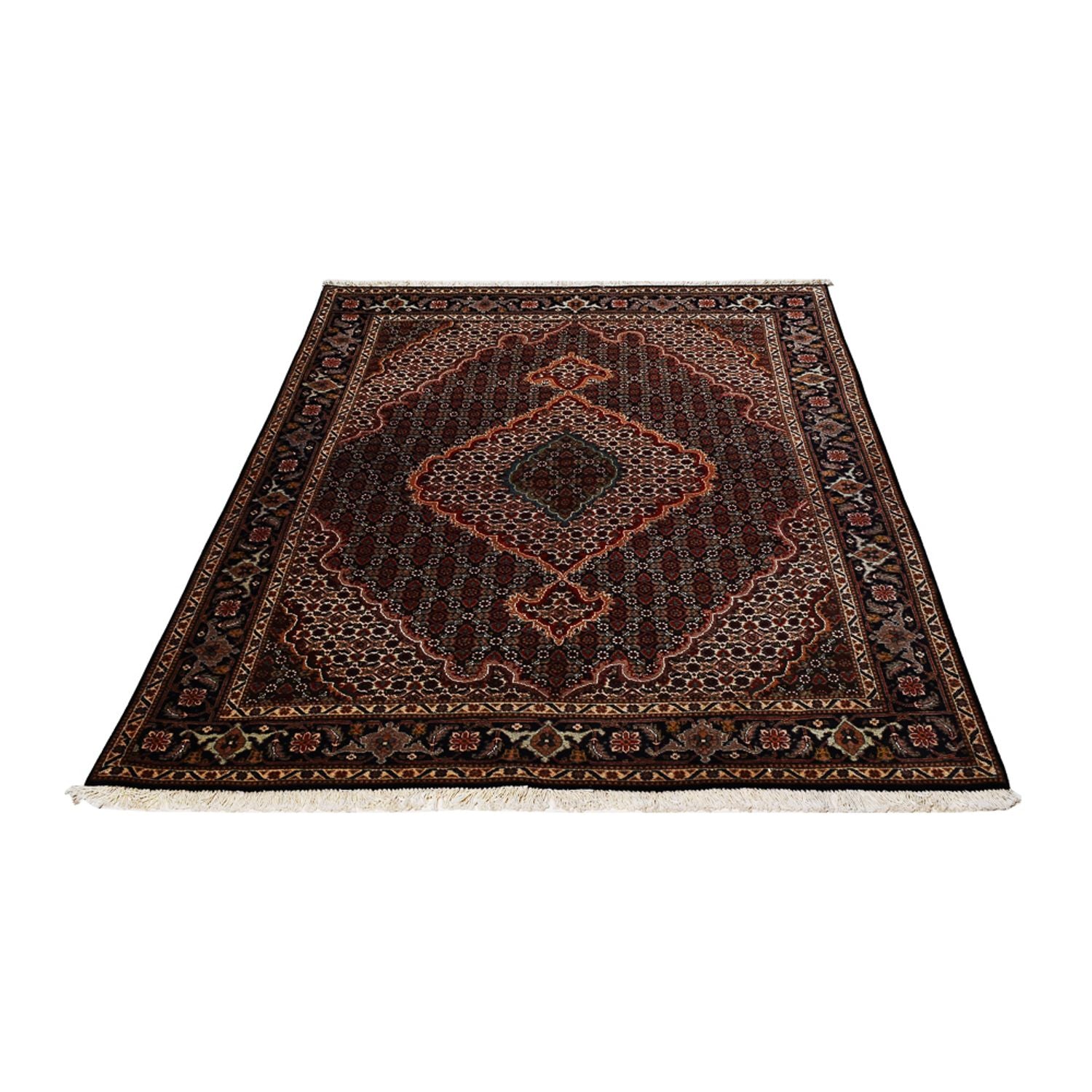 Alfombra Persa - Tabriz - Real - 198 x 150 cm - marrón oscuro