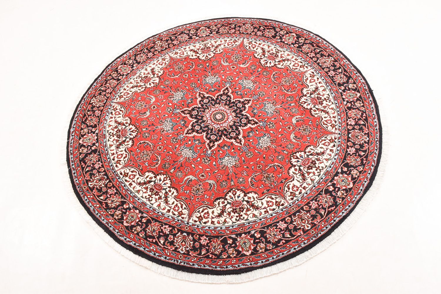 Alfombra persa - Bidjar redondo  - 150 x 150 cm - rojo