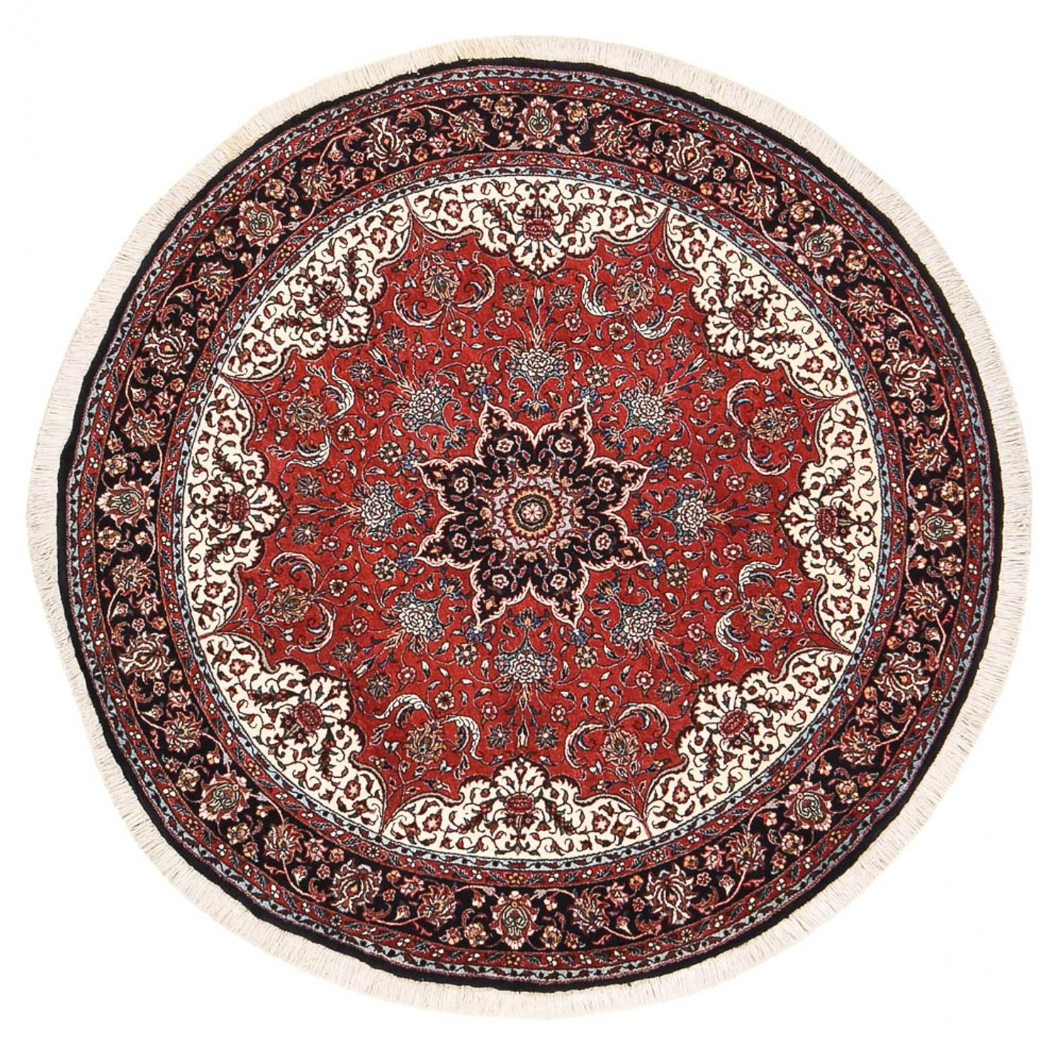 Alfombra persa - Bidjar redondo  - 150 x 150 cm - rojo