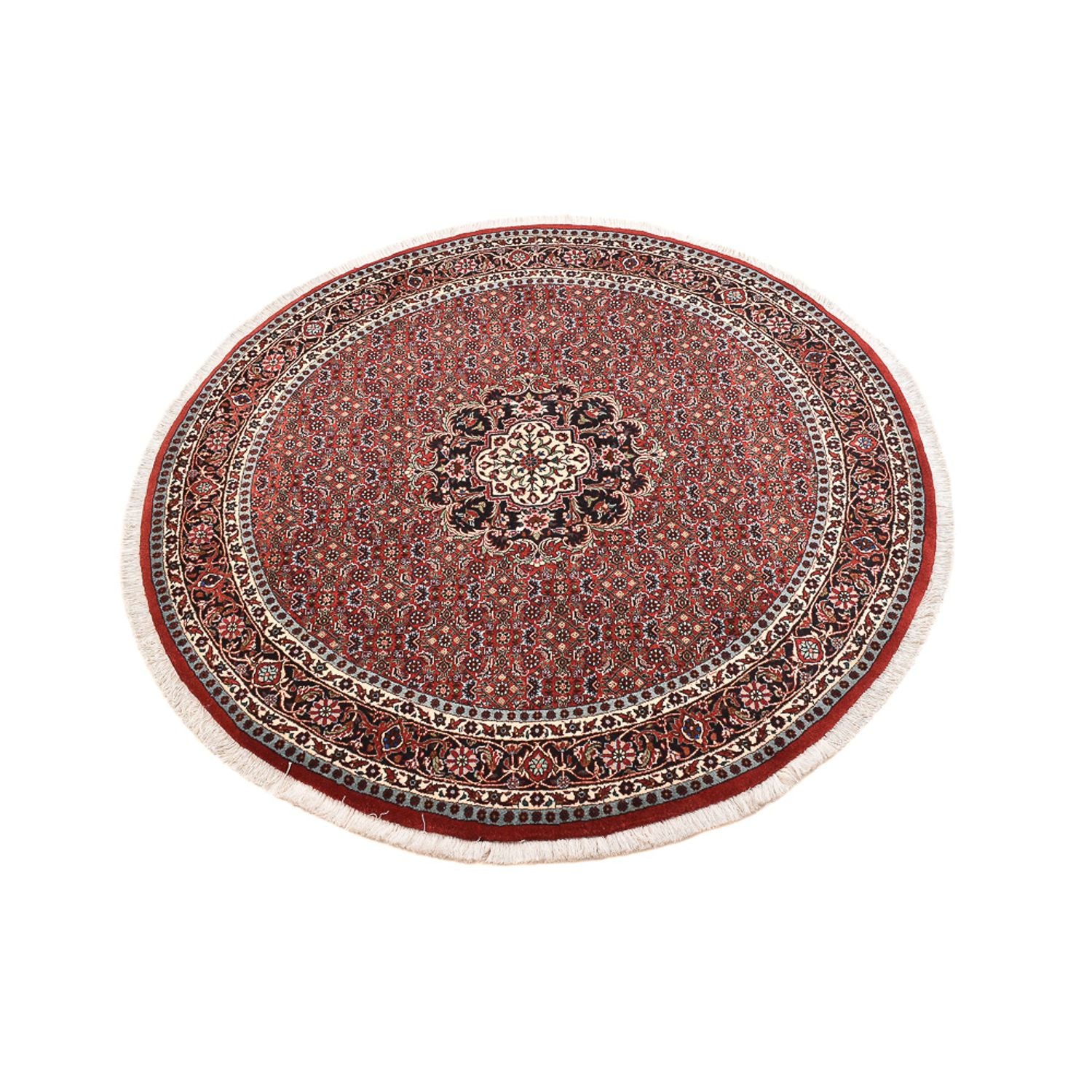 Alfombra persa - Bidjar redondo  - 150 x 150 cm - rojo oscuro