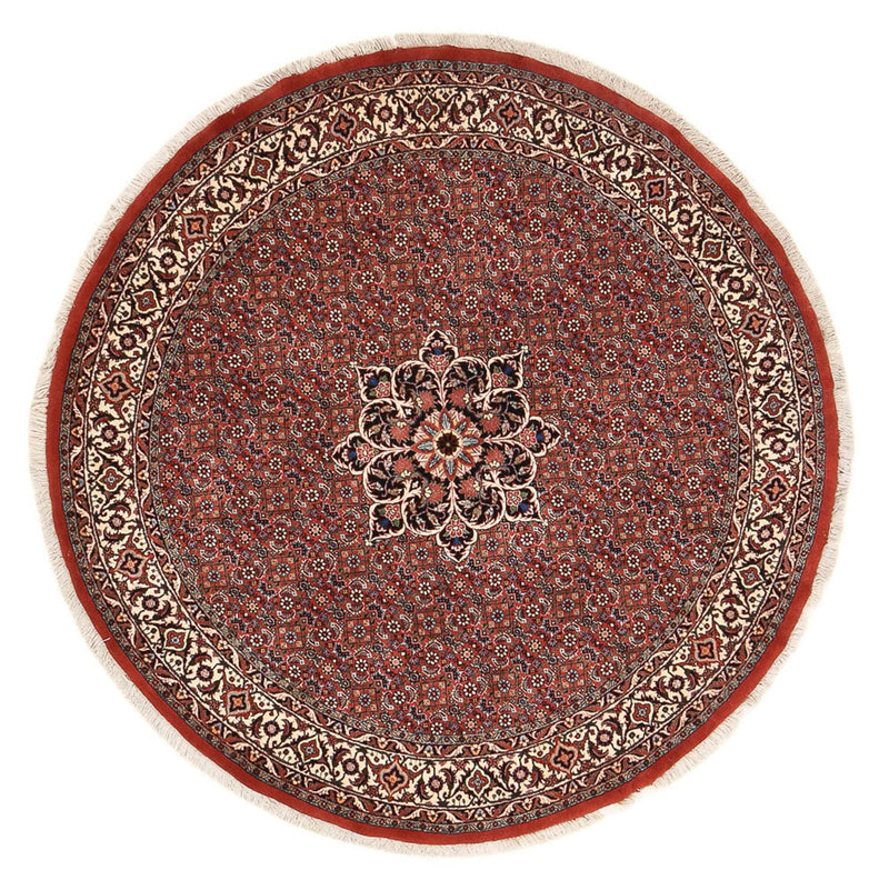 Alfombra persa - Bidjar redondo  - 170 x 170 cm - rojo oscuro