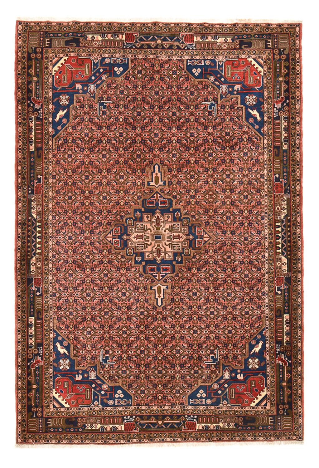 Alfombra persa - Nómada - 286 x 206 cm - rojo oscuro