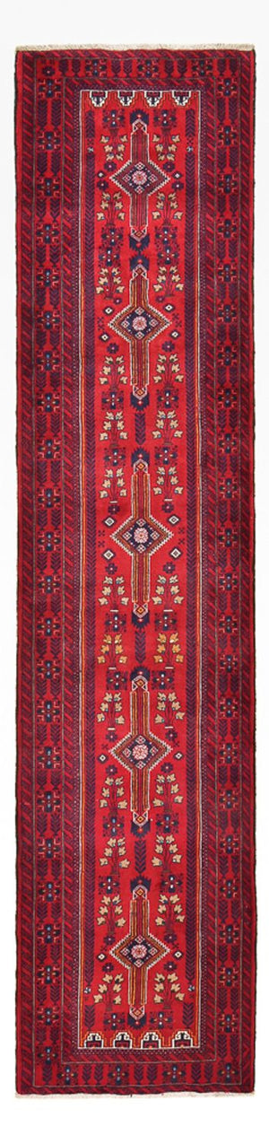 Alfombra de pasillo Alfombra Belutsch - 416 x 100 cm - rojo