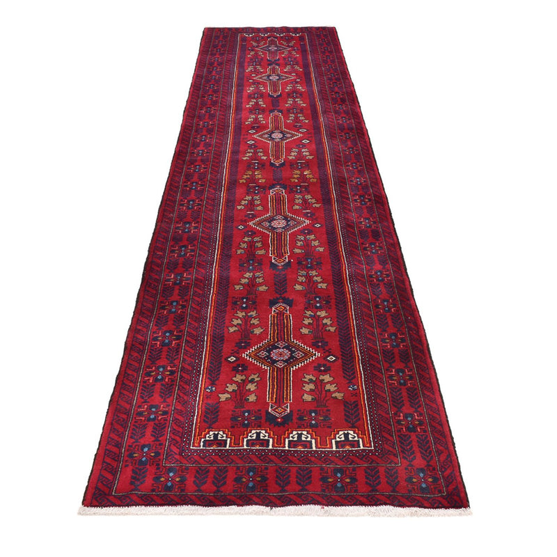 Alfombra de pasillo Alfombra Belutsch - 416 x 100 cm - rojo