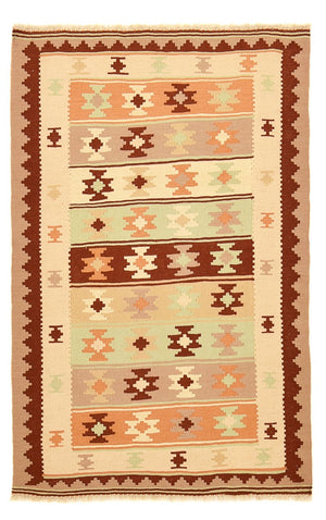 Alfombra Kelim - Oriental - 147 x 96 cm - beige