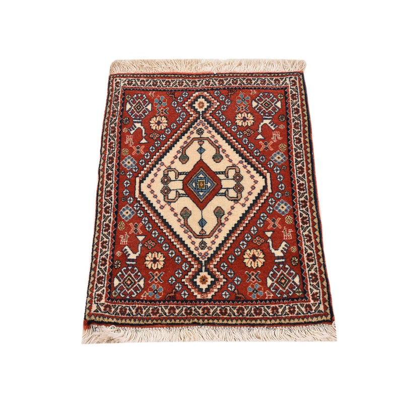 Alfombra Gabbeh - Persa Kashkuli - 60 x 35 cm - rojo