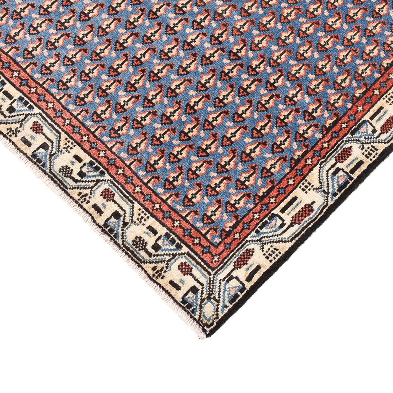 Alfombra persa - Mir - 145 x 94 cm - azul marino