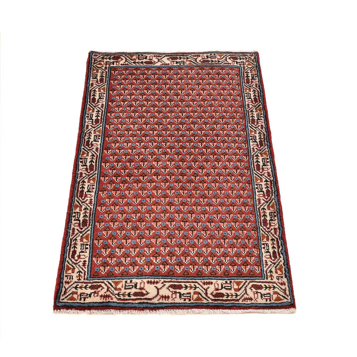 Alfombra persa - Mir - 123 x 63 cm - óxido