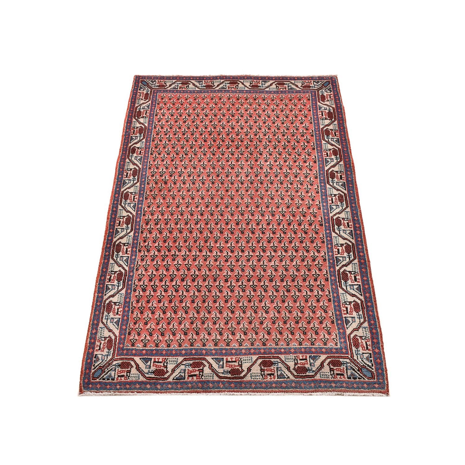 Alfombra persa - Mir - 135 x 71 cm - rojo claro