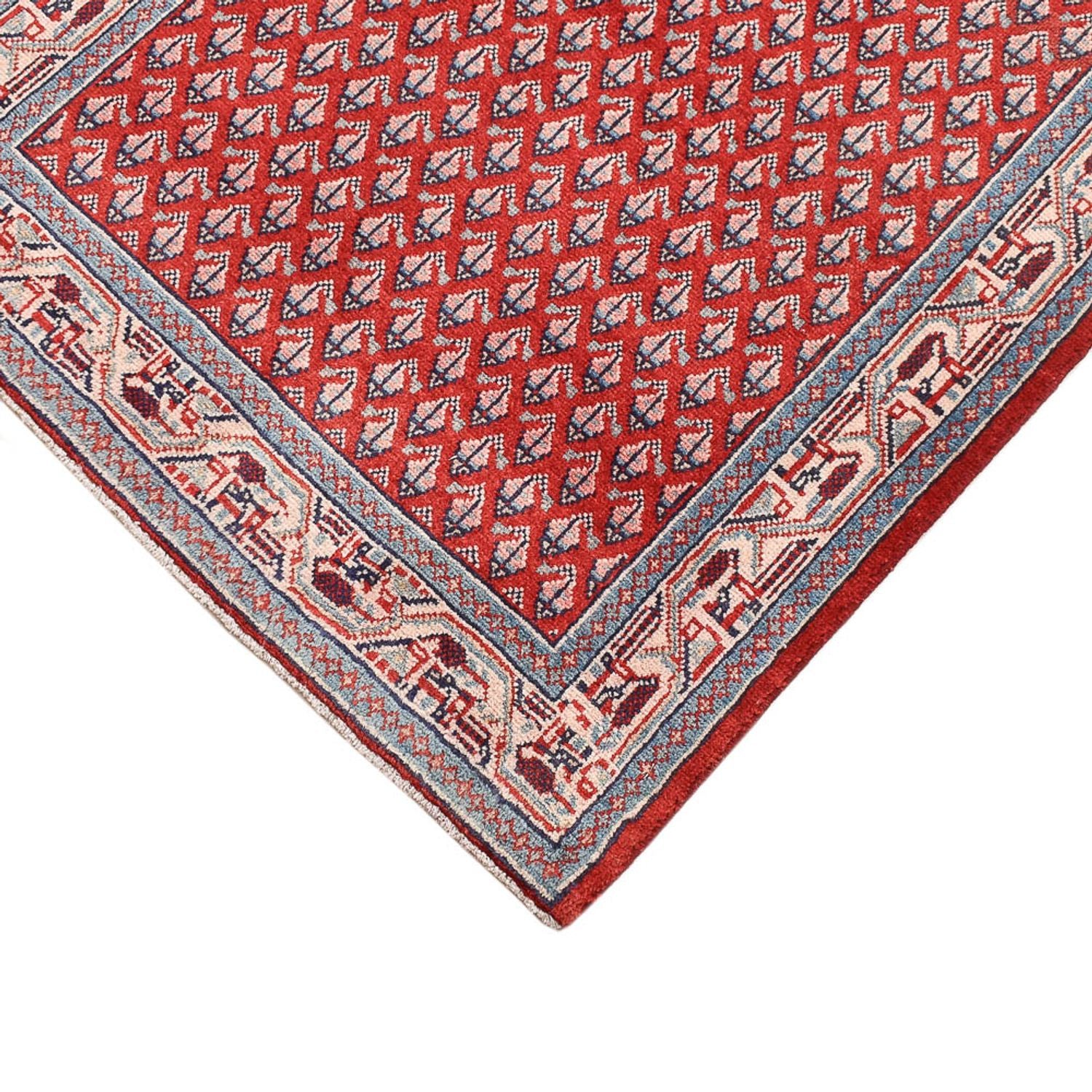 Alfombra persa - Mir - 135 x 66 cm - rojo oscuro