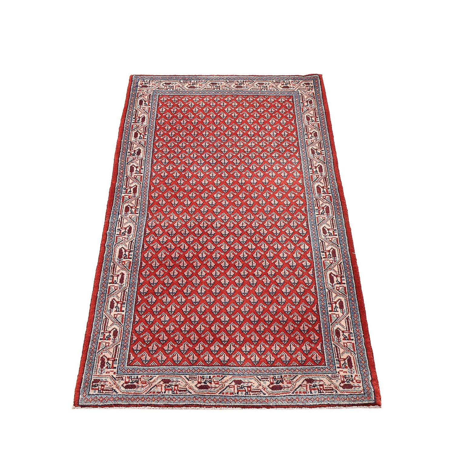 Alfombra persa - Mir - 135 x 66 cm - rojo oscuro