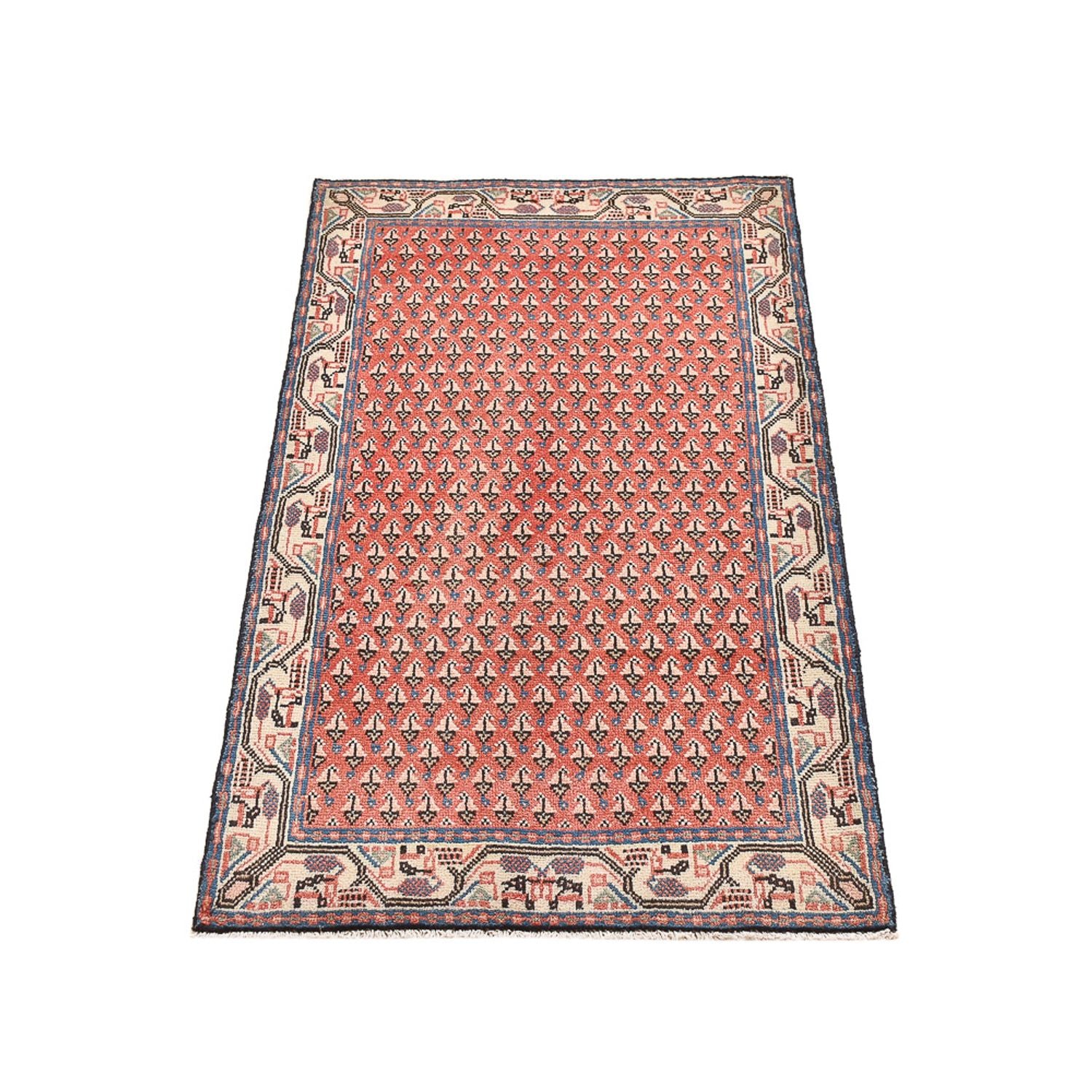 Alfombra persa - Mir - 123 x 62 cm - rojo claro