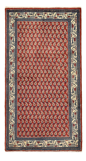 Alfombra persa - Mir - 134 x 68 cm - rojo claro