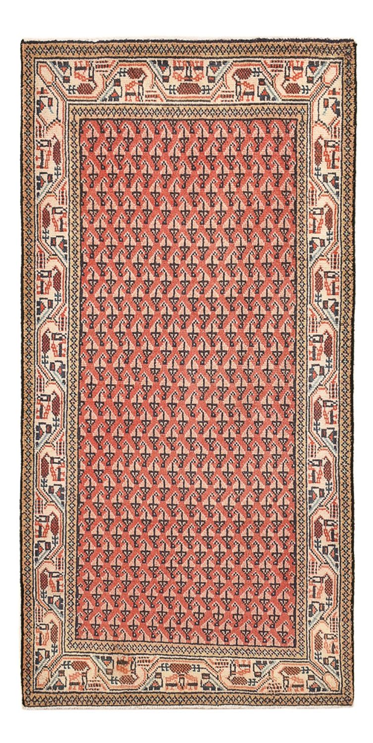 Alfombra persa - Mir - 127 x 61 cm - rojo claro