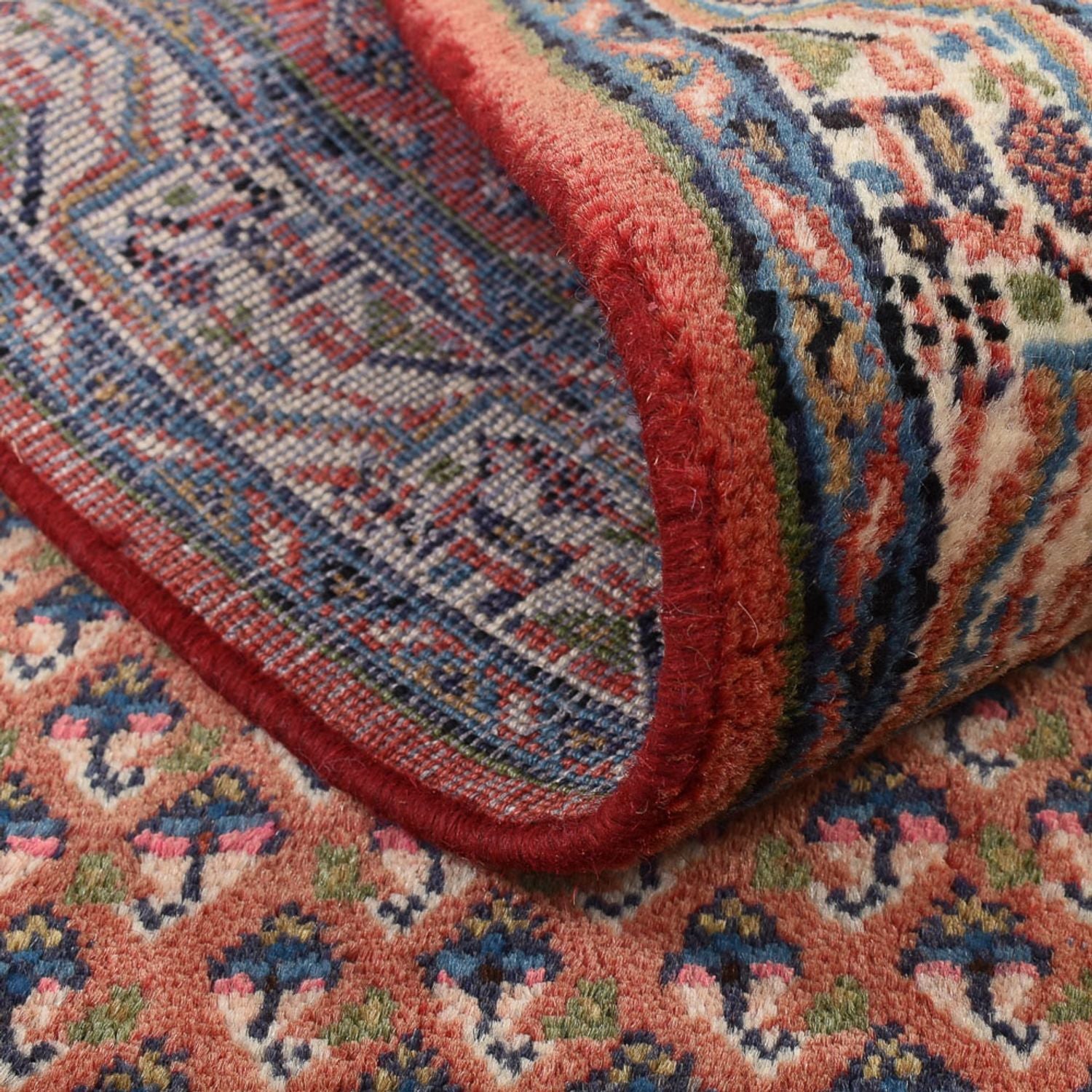 Alfombra persa - Mir - 139 x 68 cm - rojo oscuro