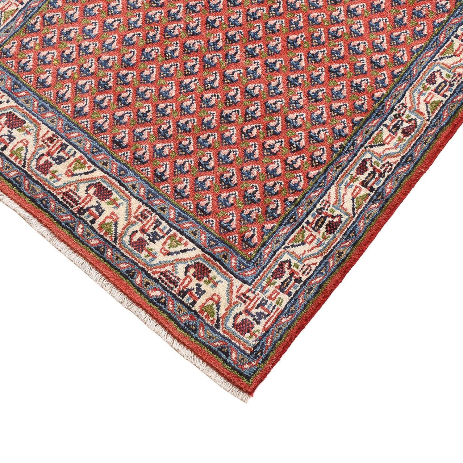 Alfombra persa - Mir - 132 x 69 cm - rojo oscuro