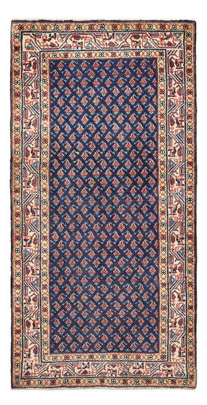 Alfombra persa - Mir - 130 x 65 cm - púrpura