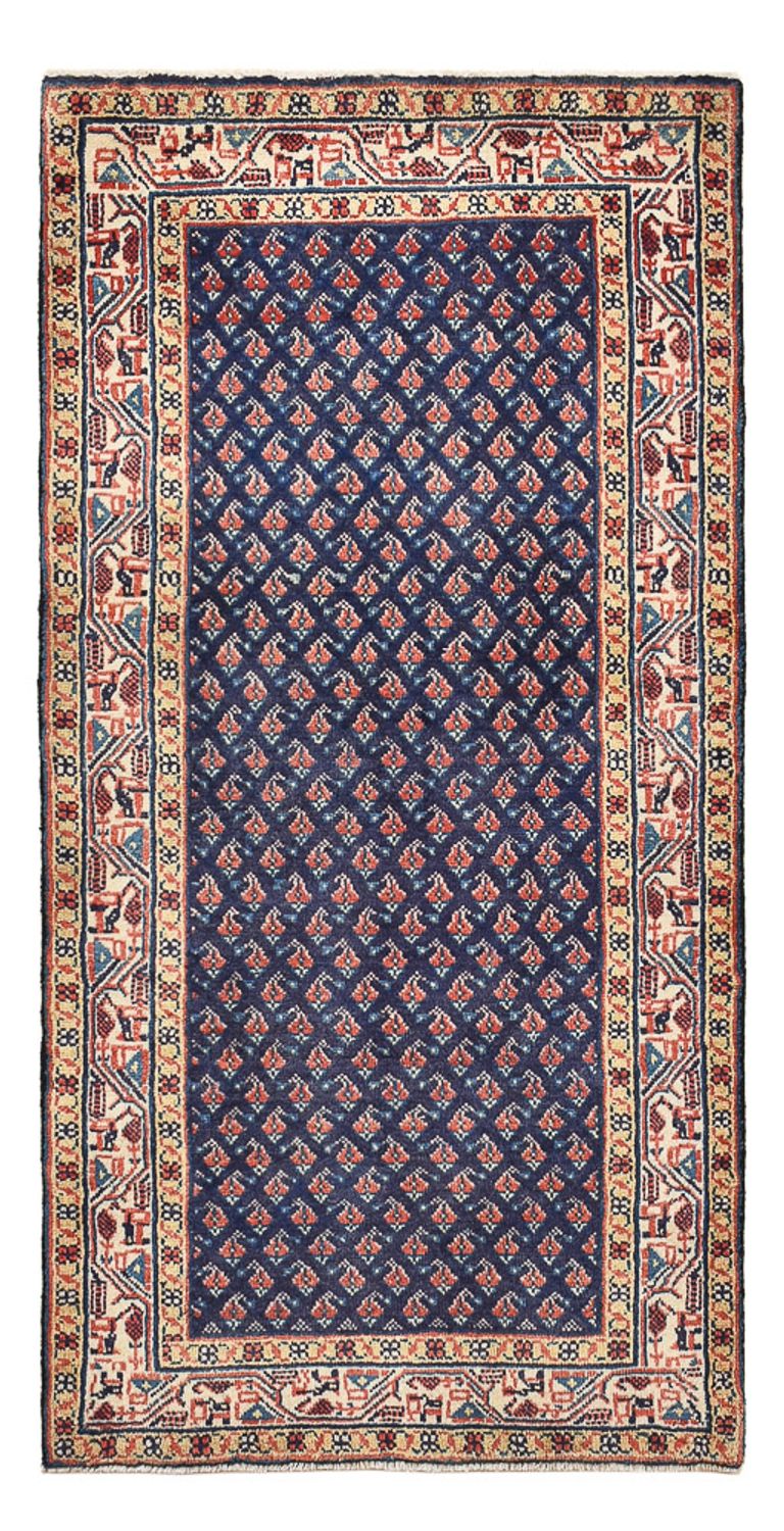Alfombra persa - Mir - 130 x 65 cm - púrpura