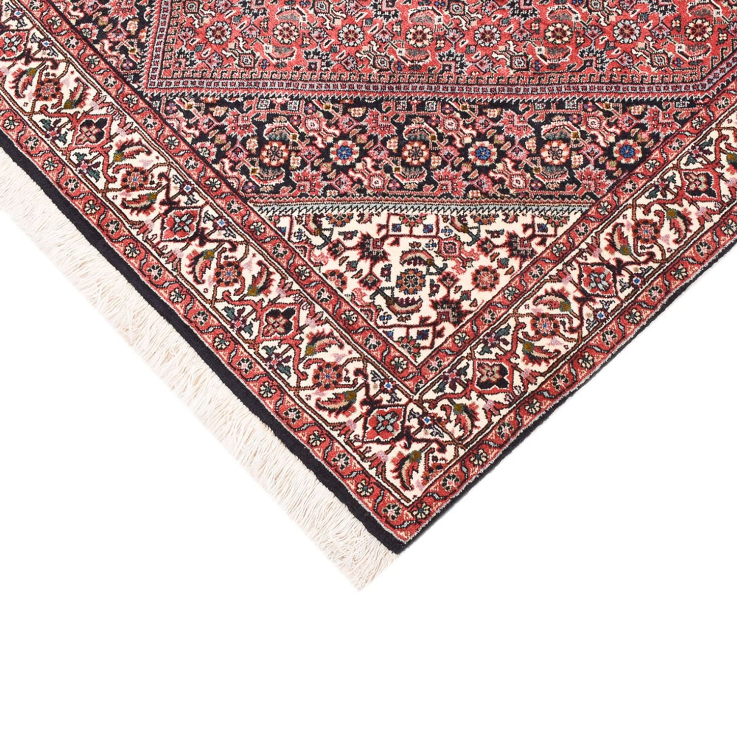 Alfombra persa - Bidjar - 156 x 110 cm - rojo claro