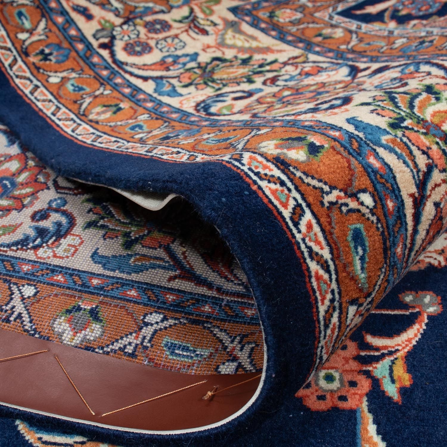 Alfombra persa - Real - 302 x 216 cm - azul oscuro