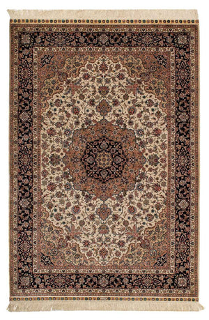 Alfombra de seda - Seda china - 183 x 122 cm - rojo oscuro