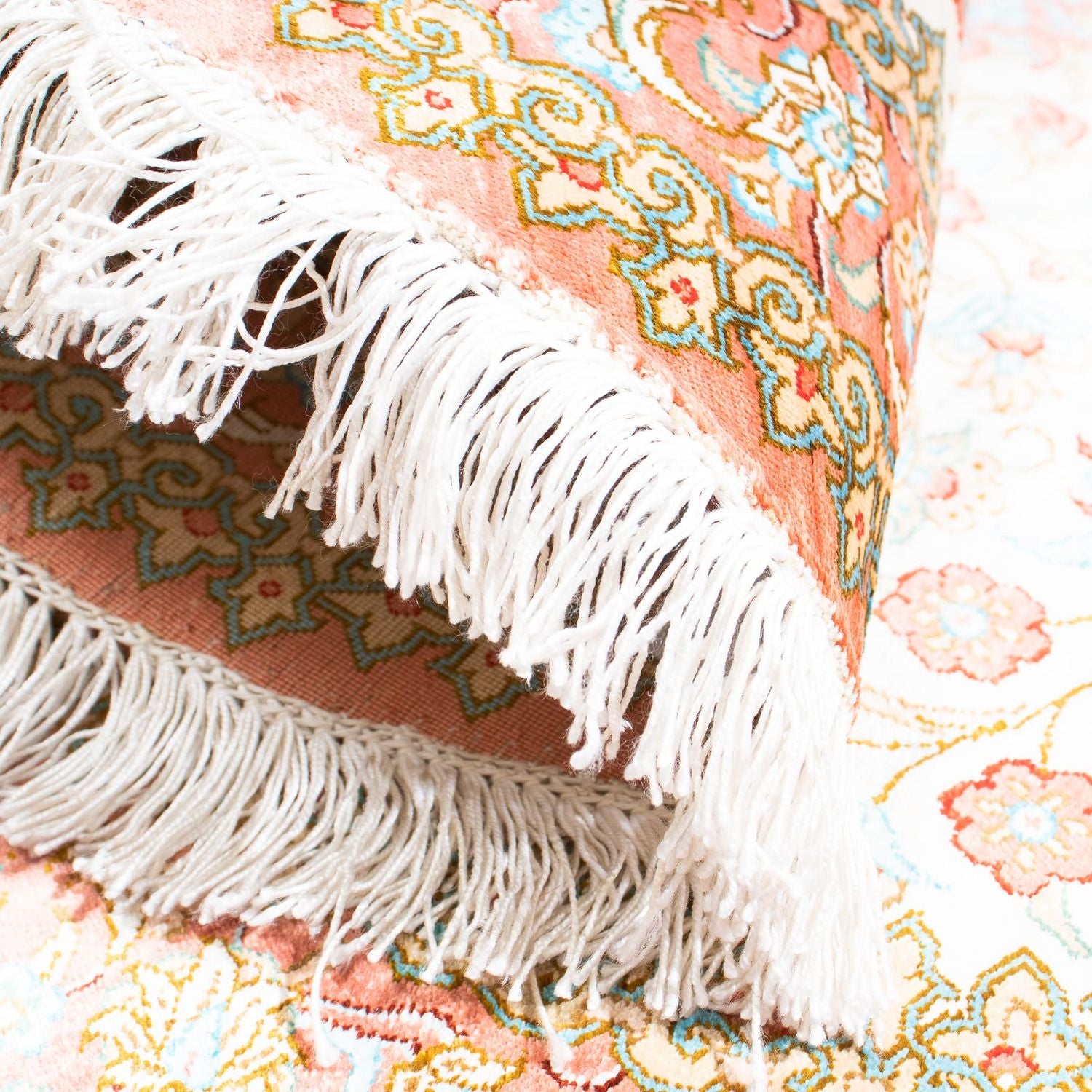 Alfombra persa - Ghom oval  - 120 x 76 cm - beige
