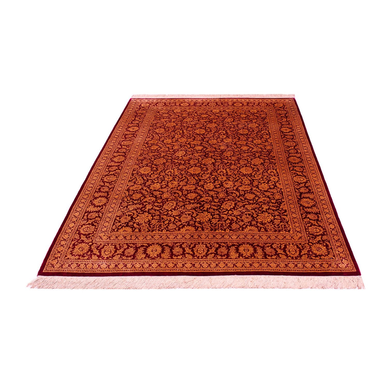 Alfombra de seda - Ghom Seda - Prima - 216 x 132 cm - azul oscuro