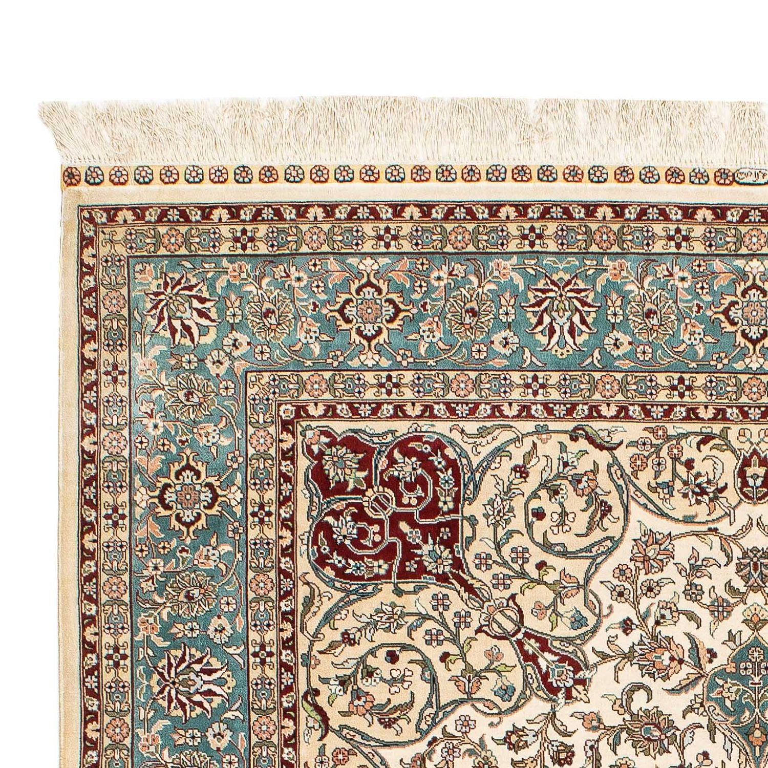 Alfombra de seda - Seda china - 183 x 122 cm - rojo oscuro